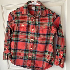Crew cuts flannel button down